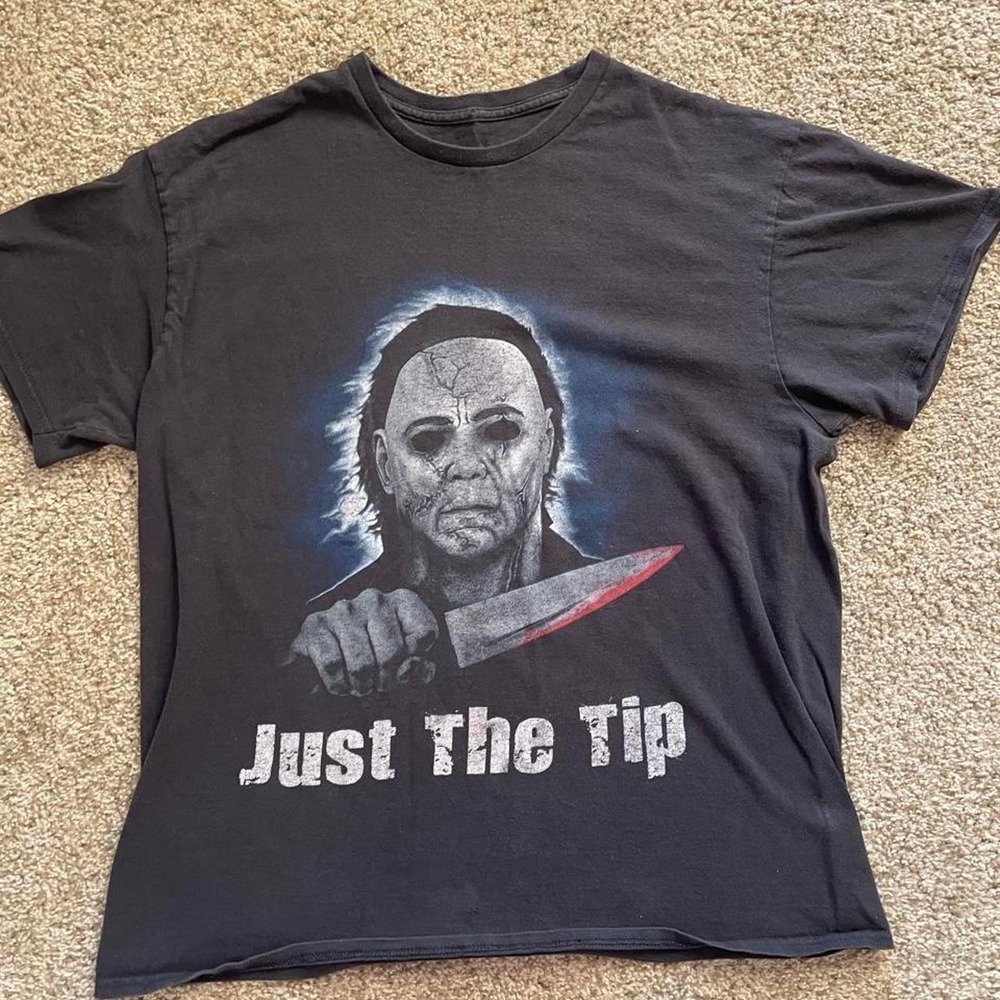 Just the Tip Halloween Jason Goth Humor Graphic Tshirt Grunge Indie Sleaze